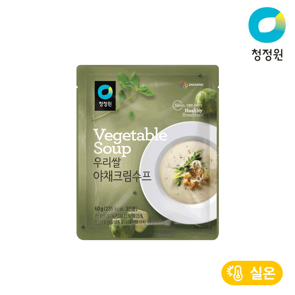 청정원우리쌀야채크림수프 제품 이미지