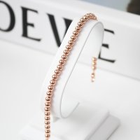 14K 18K 골드 볼 팔찌 4mm - 하트 펜던트 추가 가능