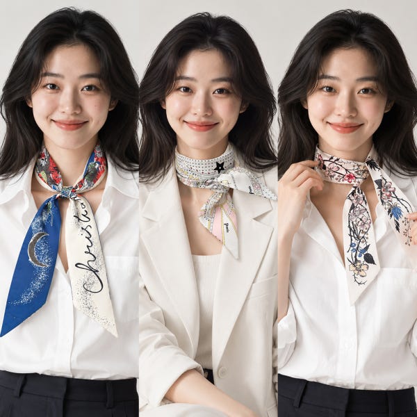 여성 쁘띠 스카프 90종 택1 가방 방도 타이 슬림 손잡이 목 스카프링 미니 tw144