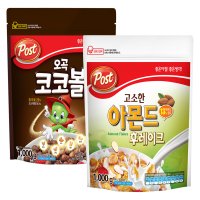 포스트 오곡 코코볼 1000g+고소한 아몬드 후레이크 1000g /대용량 시리얼