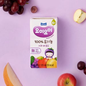 요미요미 유기농 주스 사과배포도 125ml 24팩 [도착보장]