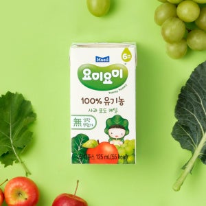 요미요미 유기농 주스 사과포도케일 125ml 24팩