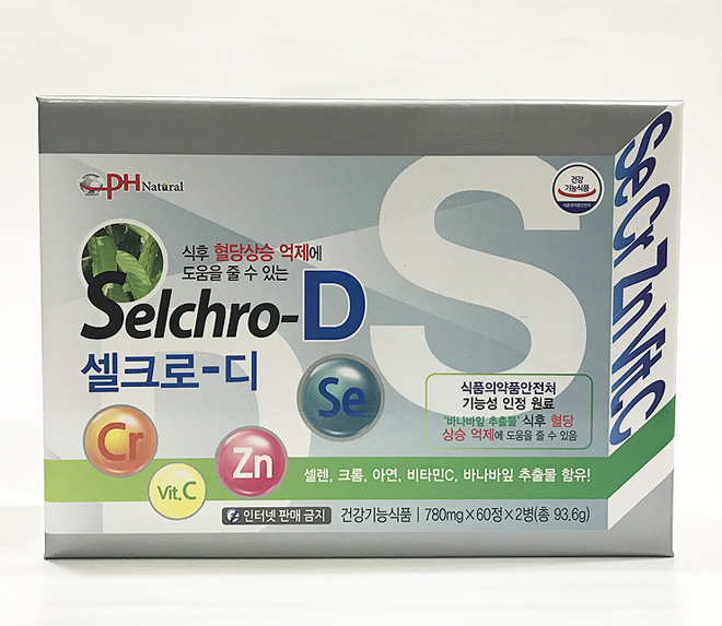 <b>셀크로-</b>디 셀렌 크롬 아연 비타민C 바나바잎추출물함유 120정
