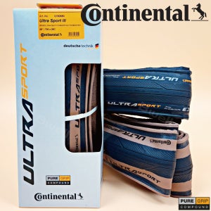 컨티넨탈 울트라스포츠 3 - 폴딩 클린쳐 픽시 로드 자전거 타이어 / 700x25C 블랙