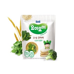 요미요미 유기농 쌀떡뻥 시금치와브로콜리 30g 6봉
