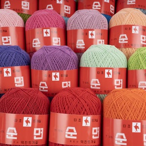 타조 구정 뜨개실순면30수(10+1) 뜨개질실 코바늘실 면사 타조실 구정실