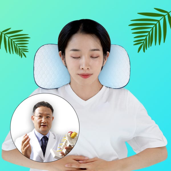 닥터바르미 경추베개 목디스크 거북목 일자목 베개 옆으로자는 낮잠 숙면 비개 비게 쿨론 네이비