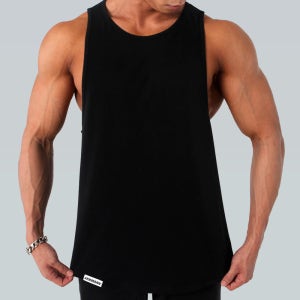 [베르만어패럴] 남자 헬스 무지 머슬 나시 블랙 민소매 러닝 크로스핏 운동복