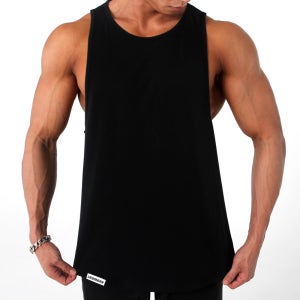 [베르만어패럴] 남자 헬스 무지 머슬 나시 블랙 민소매 러닝 크로스핏 운동복