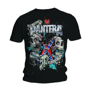 공식 PANTERA 판테라 Texas Skull 반팔 티셔츠
