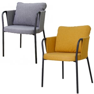 포그 암 체어 팔걸이 1인용 라운지의자 스틸프레임 카페라운지 거실의자 인테리어 디자인