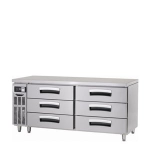 라셀르 높은서랍식 3단6서랍 테이블냉장고 1800 LUCD-1864RG 반달