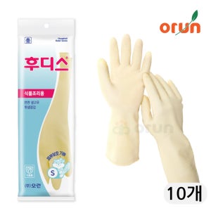 후디스 가정용 식품용 고무장갑 S(소형), 10개