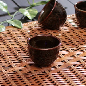 소야 천유 도자기그릇 솔방울 술잔 1P