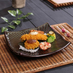 소야 천유 도자기그릇 토석 사각접시 (대) 1P