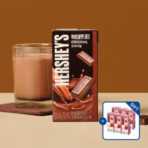 허쉬 초콜릿 드링크 오리지널 190ml 24팩 [+허쉬 딸기 6팩 증정]