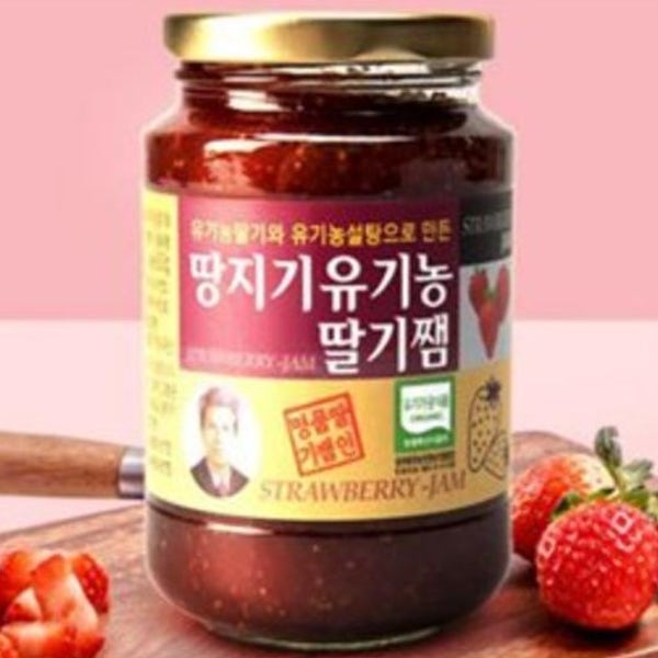 땅지기 유기농 햇 딸기잼 1.2kg (600g, 2병)