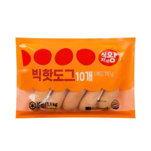 식자재왕 핫도그 빅사이즈 10개 1.1kg