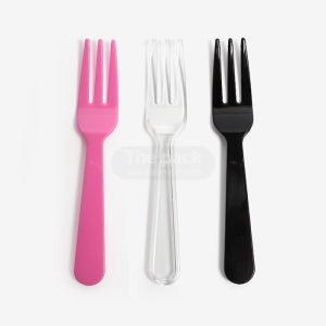 세발 미니포크(핑크, 투명, 검정) 개별포장 1,000개