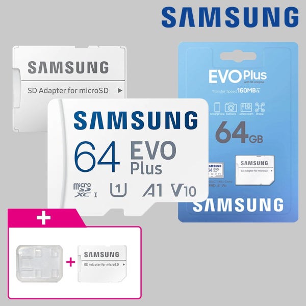 삼성 마이크로 SD카드 블랙박스 갤럭시 핸드폰 EVO PLUS 64기가 TF 외장메모리