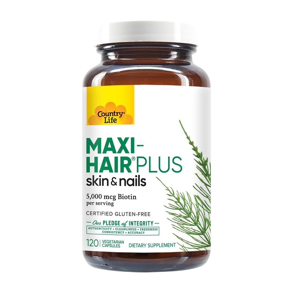 (오플닷컴) 컨트리라이프 맥시헤어 플러스 스킨 네일 5000mcg 비오틴 120베지캡슐