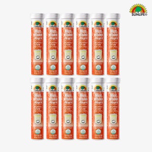 썬라이프 물에타먹는 독일 발포비타민 멀티비타민+미네랄 오렌지&자몽 맛 20정, 12개