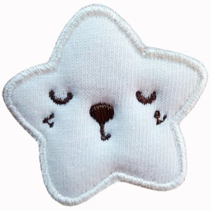 와펜 A175 - 꼬마 별 화이트 마크 패치 와펜