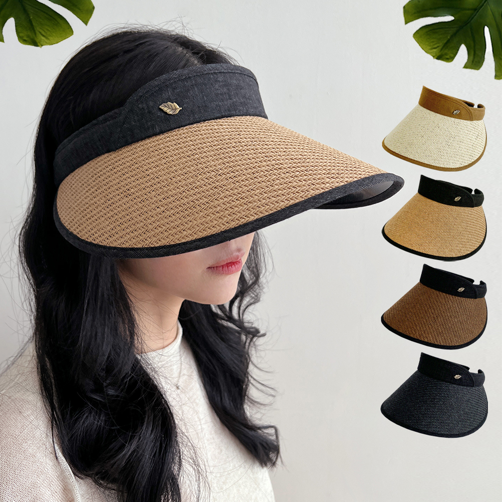 여성 UV차단모자 라탄 자외선 차단 썬캡 모자