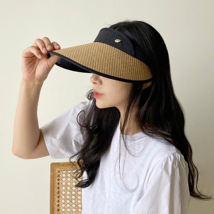 여성 UV차단모자 라탄 자외선 차단 썬캡 모자