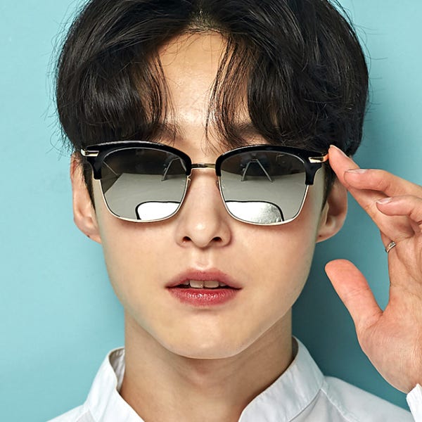빅 오버사이즈 남자 여자 패션 편광 하금테 미러선글라스