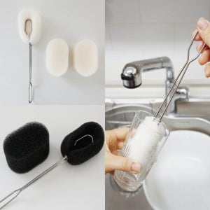 스텐 손잡이 병솔 수세미