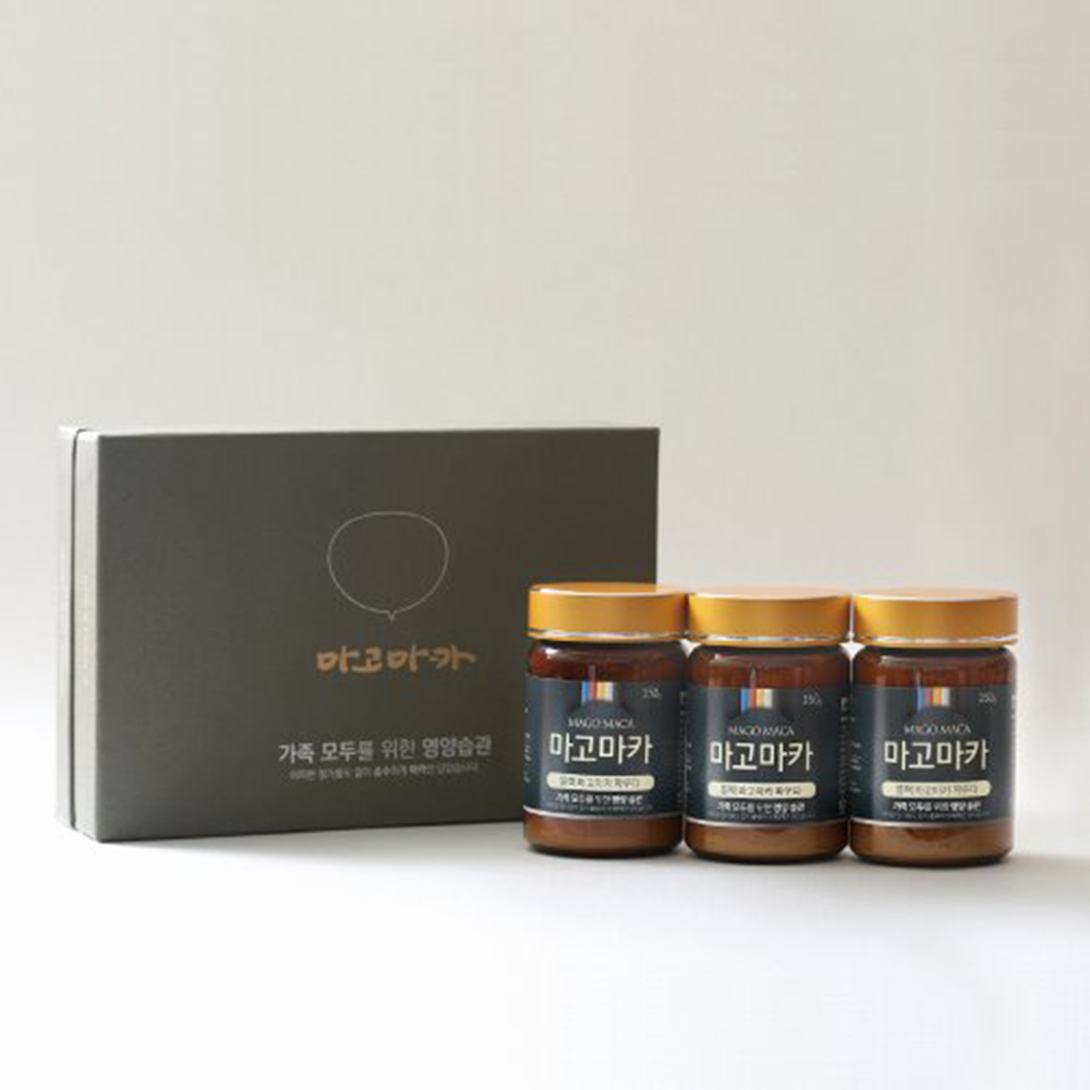 <b>마고마카 남성용</b> 마고마카 선물세트 (블랙마카 150g x 3병) 페루마카 마카파우다