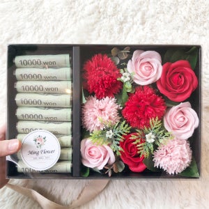비누꽃 카네이션 플라워 용돈박스 어버이날 스승의날 꽃상자
