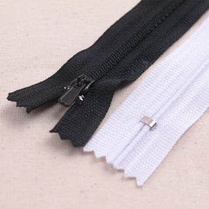 바지지퍼 양면지퍼 블랙 22cm