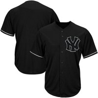 뉴욕 양키즈 MLB 남성용 Majestic Black 패션 져지 Big Sizes (4XL)