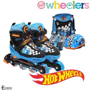 휠러스 핫휠 레이싱 아동용 인라인 콤보세트 (인라인+가방+보호대+헬멧)
