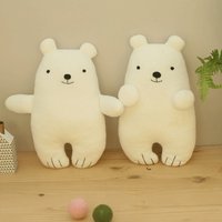 흰색 곰돌이 2종 오가닉 애착인형 만들기 diy 태교바느질