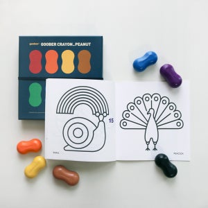 구버 크레용 피넛 8색 유아 미술놀이 돌아기 첫돌선물 아기색연필