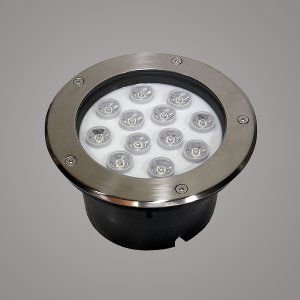 LED12W 원형 방수 지중등 220V 180파이 타공155