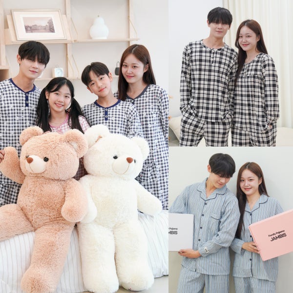 폭스클럽 잠옷 빅사이즈 피치기모 수면 가족 가을 겨울 파자마 홈웨어