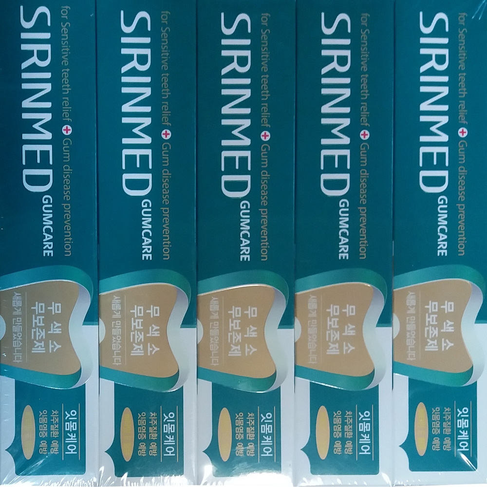 시린메드 치약 검케어 125gX5개 치아미백 구취 백태 잇몸 입냄새 <b>방지</b> 예방 관리