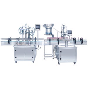 [자동라인] 저점도 액상 2열 충진기 (5~100ml) + 오토무빙 컨베이어