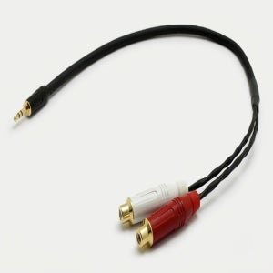 [2번] 3.5mm 2RCA (암) 스테레오 오디오 케이블 50cm SLASH