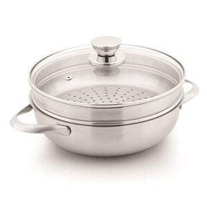 퀸센스 리파인드 인덕션 찜솥 찜기포함 스텐 찜냄비 24cm
