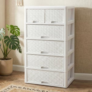 500 라탄 플라스틱 서랍장 3단 4단 5단 수납장 옷장 정리함