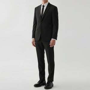 트러수트 시그니처 남자 블랙 가을 겨울 밴딩 정장 세트 단체 면접 수트 결혼식 하객룩