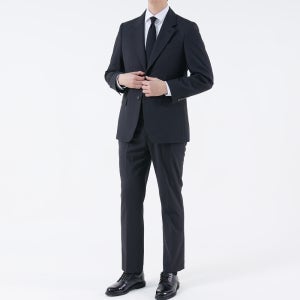 트러수트 시그니처 남자 블랙 가을 겨울 밴딩 정장 세트 단체 면접 수트 결혼식 하객룩