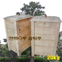 유림디앤씨 편백나무 쌀뒤주 원목 쌀통 히노끼 20kg