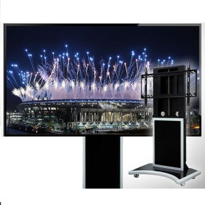 TS-98WOOMN 98인치 광고용 DID 모니터 거치형 스탠드 브라켓 패키지