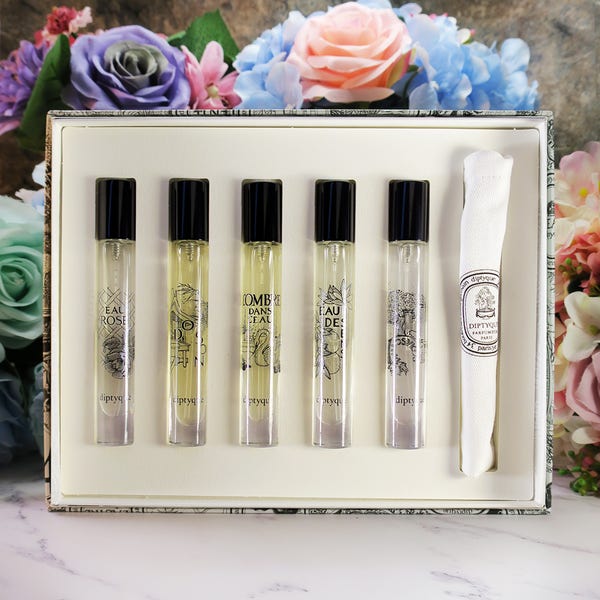 딥티크 오 드 뚜왈렛 디스커버리세트 7.5ml x 5 종 / 오 로즈, 도손, 롬브로 단로, 오데썽, 필로시코스